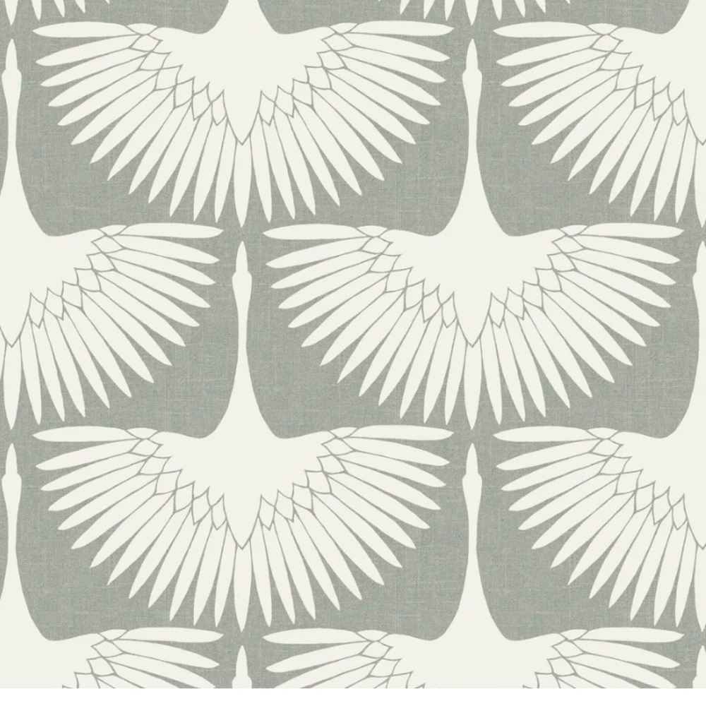 New sealed Tempaper by Genevieve self-adhesive Feather Flock Chalk Wallpaper